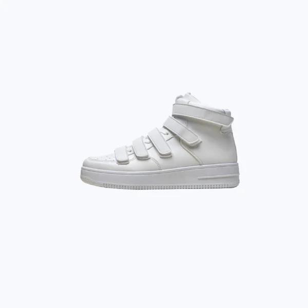 Spring Men's High-top Board Shoes Trendy Youth Student White Shoes Velcro Sports Casual