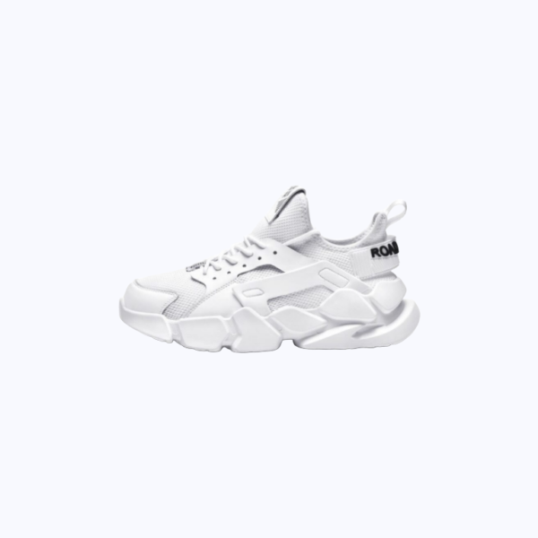 Sports Casual Breathable Fly Woven Mesh Old Shoes Thick Soled White Shoes