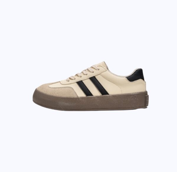 All-matching PU Leather Couple Flat Sneakers Men