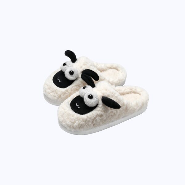 Slip-on Slippers Simple Lamb Thermal Cotton Slippers