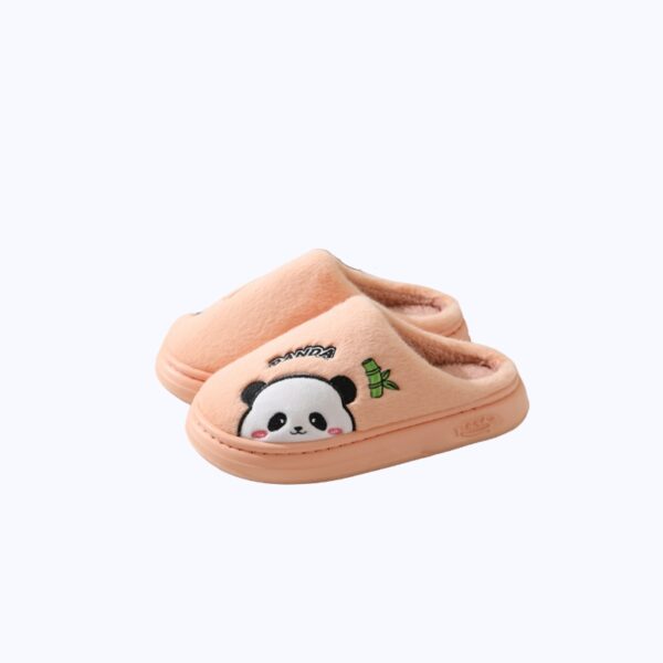 Cute Cartoon Panda Slippers Home Winter Warm Thick-soled Floor Bedroom Slipper Couples House Shoes